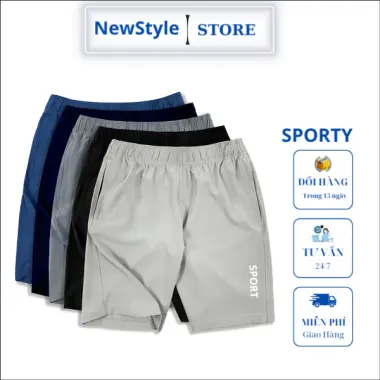 Quần Short Nam Thể Thao Siêu Mát 40k - Quần Đùi Nam Co Dãn Cạp Chun Chất Liệu Gió Mềm 15