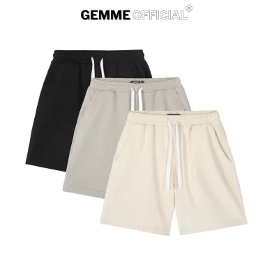 Quần short nỉ thể thao big size GEMME MEN - Trên gối, năng động, dành cho size 55-150kg 2 Quần short nỉ thể thao big size GEMME MEN - Trên gối, năng động, dành cho size 55-150kg 2