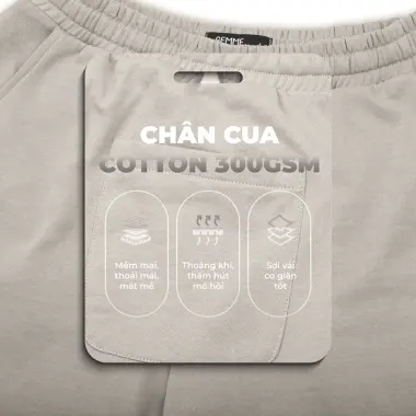Quần short nỉ thể thao big size GEMME MEN - Trên gối, năng động, dành cho size 55-150kg 4 Quần short nỉ thể thao big size GEMME MEN - Trên gối, năng động, dành cho size 55-150kg 4