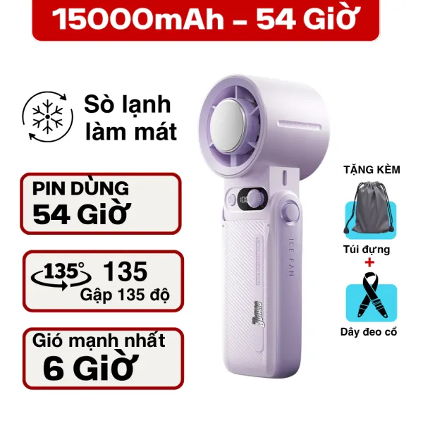 Hình ảnh sản phẩm Quạt Cầm Tay Mini Jotaro Siêu Bền 68 Giờ Pin 20000mAh Tốc Độ Cao Cấp Giá Rẻ