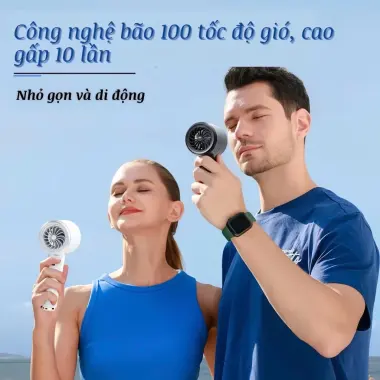 Quạt Cầm Tay Mini N68 4000mAh Sạc Lại Gió Mạnh 100 Tốc Độ Turbo Giá Rẻ Chỉ 30k 6