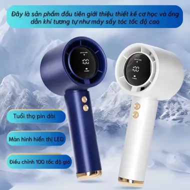 Quạt Cầm Tay Mini N68 4000mAh Sạc Lại Gió Mạnh 100 Tốc Độ Turbo Giá Rẻ Chỉ 30k 7