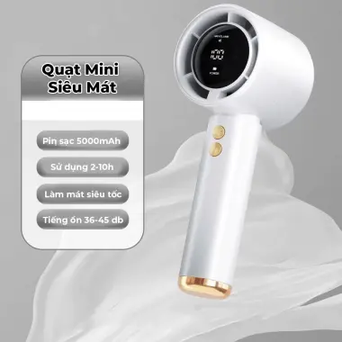 Quạt Cầm Tay Mini N68 4000mAh Sạc Lại Gió Mạnh 100 Tốc Độ Turbo Giá Rẻ Chỉ 30k 10