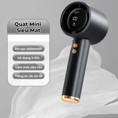 Quạt Cầm Tay Mini N68 4000mAh Sạc Lại Gió Mạnh 100 Tốc Độ Turbo Giá Rẻ Chỉ 30k 11