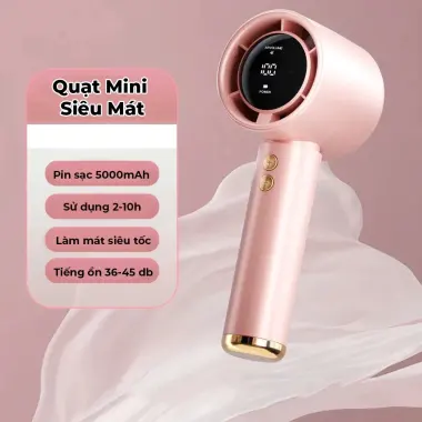 Quạt Cầm Tay Mini N68 4000mAh Sạc Lại Gió Mạnh 100 Tốc Độ Turbo Giá Rẻ Chỉ 30k 12