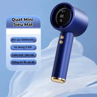 Quạt Cầm Tay Mini N68 4000mAh Sạc Lại Gió Mạnh 100 Tốc Độ Turbo Giá Rẻ Chỉ 30k 13