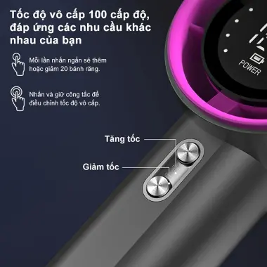 Quạt cầm tay mini NEVAKI GS1 pin 4000mAh tốc độ gió 100 cấp điều chỉnh màn hình kỹ thuật số 5 Quạt cầm tay mini NEVAKI GS1 pin 4000mAh tốc độ gió 100 cấp điều chỉnh màn hình kỹ thuật số 5