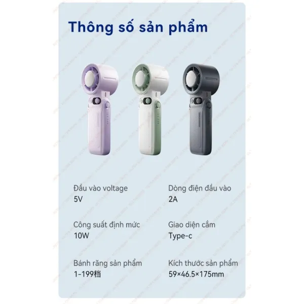 Hình ảnh sản phẩm Quạt Cầm Tay Mini Sò Lạnh JF168/A228 - Lên Đến 52h, Bảo Hành 12 Tháng, Giá Chỉ 289k