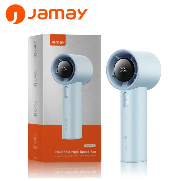 Hình ảnh sản phẩm Quạt Cầm Tay Mini Tích Điện JAMAY 199 Tốc Độ Gió Mạnh Không Ồn - Bảo Hành 6 Tháng