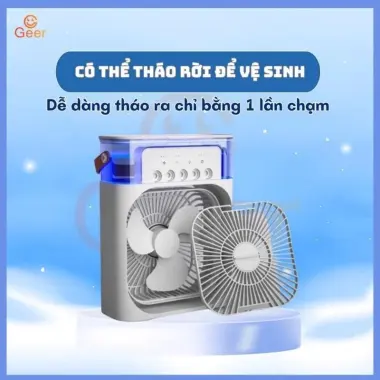 Quạt Điều Hoà Hơi Nước Mini 600ml 3 Chế Độ Gió 5 Vòi Sương LED 7 Màu Giá Cực Sốc 99K 3 Quạt Điều Hoà Hơi Nước Mini 600ml 3 Chế Độ Gió 5 Vòi Sương LED 7 Màu Giá Cực Sốc 99K 3