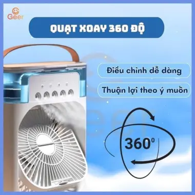 Quạt Điều Hoà Hơi Nước Mini 600ml 3 Chế Độ Gió 5 Vòi Sương LED 7 Màu Giá Cực Sốc 99K 6 Quạt Điều Hoà Hơi Nước Mini 600ml 3 Chế Độ Gió 5 Vòi Sương LED 7 Màu Giá Cực Sốc 99K 6