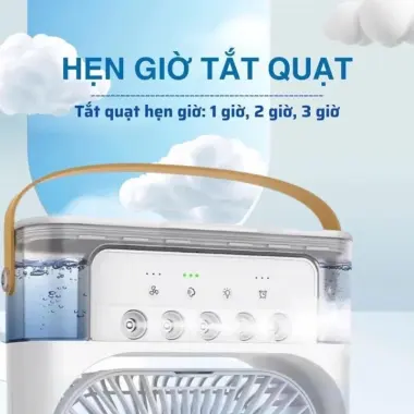 Quạt Điều Hoà Hơi Nước Mini 600ml 3 Chế Độ Gió 5 Vòi Sương LED 7 Màu Giá Cực Sốc 99K 9 Quạt Điều Hoà Hơi Nước Mini 600ml 3 Chế Độ Gió 5 Vòi Sương LED 7 Màu Giá Cực Sốc 99K 9