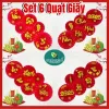 Quạt Giấy Đỏ Cao Cấp Trang Trí Đám Cưới Tết 2025 Giá Rẻ 18500Đ