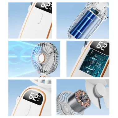 Quạt Mini Cầm Tay 5C Pin 6000mAh, Gió Mạnh 4 Cấp, Có Dây Đeo & Chân Đế, Quạt Để Bàn Tiện Lợi 8 Quạt Mini Cầm Tay 5C Pin 6000mAh, Gió Mạnh 4 Cấp, Có Dây Đeo & Chân Đế, Quạt Để Bàn Tiện Lợi 8