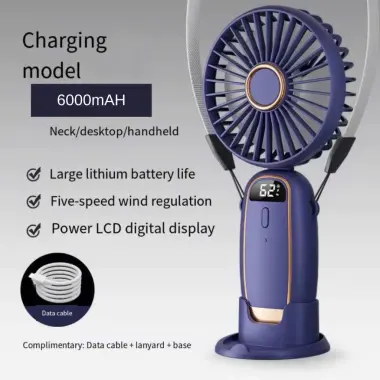 Quạt Mini Cầm Tay 5C Pin 6000mAh, Gió Mạnh 4 Cấp, Có Dây Đeo & Chân Đế, Quạt Để Bàn Tiện Lợi 11 Quạt Mini Cầm Tay 5C Pin 6000mAh, Gió Mạnh 4 Cấp, Có Dây Đeo & Chân Đế, Quạt Để Bàn Tiện Lợi 11