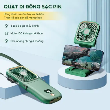 Quạt Mini Cầm Tay Pin Khủng - Gọn Gàng Tiện Dụng Giá Chỉ 39900đ 2
