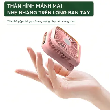 Quạt Mini Cầm Tay Pin Khủng - Gọn Gàng Tiện Dụng Giá Chỉ 39900đ 5