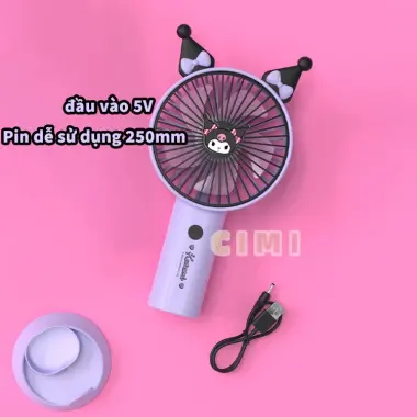 Quạt Mini Kuromi Cầm Tay Sanrio - Quạt Để Bàn USB + Giá Đỡ Điện Thoại Cho Nữ Giá Rẻ 4 Quạt Mini Kuromi Cầm Tay Sanrio - Quạt Để Bàn USB + Giá Đỡ Điện Thoại Cho Nữ Giá Rẻ 4