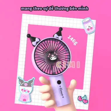Quạt Mini Kuromi Cầm Tay Sanrio - Quạt Để Bàn USB + Giá Đỡ Điện Thoại Cho Nữ Giá Rẻ 7 Quạt Mini Kuromi Cầm Tay Sanrio - Quạt Để Bàn USB + Giá Đỡ Điện Thoại Cho Nữ Giá Rẻ 7