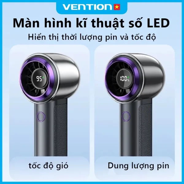 Hướng dẫn sử dụng và sạc Quạt Mini Vention 3000mAh qua cổng USB‑C