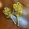 Quạt Ông Địa Gậy Thần Tài Mạ Vàng Cao Cấp Khắc Đều 2 Mặt - Size Đủ Lựa Chọn 4