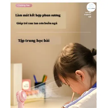 Quạt Phun Sương Cầm Tay Mini Tích Điện Giá Rẻ, Xoay 360 độ, Dây Đeo Cổ Tiện Lợi chỉ 99k 4 Quạt Phun Sương Cầm Tay Mini Tích Điện Giá Rẻ, Xoay 360 độ, Dây Đeo Cổ Tiện Lợi chỉ 99k 4
