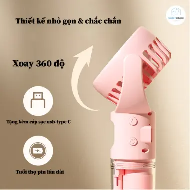 Quạt Phun Sương Cầm Tay Mini Tích Điện Giá Rẻ, Xoay 360 độ, Dây Đeo Cổ Tiện Lợi chỉ 99k 7 Quạt Phun Sương Cầm Tay Mini Tích Điện Giá Rẻ, Xoay 360 độ, Dây Đeo Cổ Tiện Lợi chỉ 99k 7