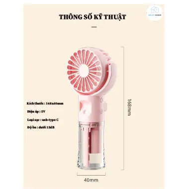 Quạt Phun Sương Cầm Tay Mini Tích Điện Giá Rẻ, Xoay 360 độ, Dây Đeo Cổ Tiện Lợi chỉ 99k 9 Quạt Phun Sương Cầm Tay Mini Tích Điện Giá Rẻ, Xoay 360 độ, Dây Đeo Cổ Tiện Lợi chỉ 99k 9