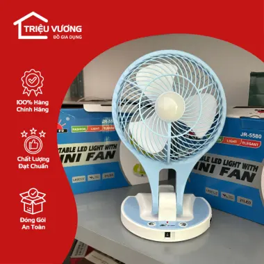 Quạt Sạc Tích Điện Mini JR-5580 Cổng Đèn LED Chiết Giảm 27% Chỉ 115.000đ 2 Quạt Sạc Tích Điện Mini JR-5580 Cổng Đèn LED Chiết Giảm 27% Chỉ 115.000đ 2