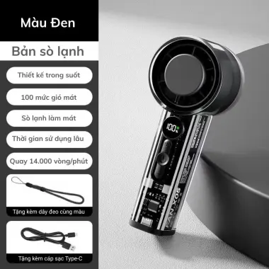 Quạt Sò Lạnh Cầm Tay Mini FAN X05 Turbo Jet Sạc Lại 3000mAh Gió Mạnh 140Vòng/Phút Giá Rẻ 11 Quạt Sò Lạnh Cầm Tay Mini FAN X05 Turbo Jet Sạc Lại 3000mAh Gió Mạnh 140Vòng/Phút Giá Rẻ 11