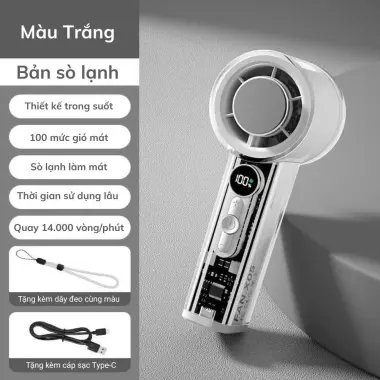 Quạt Sò Lạnh Cầm Tay Mini FAN X05 Turbo Jet Sạc Lại 3000mAh Gió Mạnh 140Vòng/Phút Giá Rẻ 12 Quạt Sò Lạnh Cầm Tay Mini FAN X05 Turbo Jet Sạc Lại 3000mAh Gió Mạnh 140Vòng/Phút Giá Rẻ 12
