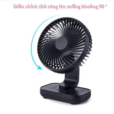 Quạt Tích Điện Mini D606 Để Bàn Gấp 90 Độ 4 Tốc Độ Gió Pin 4000mAh Giá Rẻ 4 Quạt Tích Điện Mini D606 Để Bàn Gấp 90 Độ 4 Tốc Độ Gió Pin 4000mAh Giá Rẻ 4
