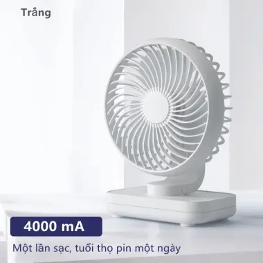 Quạt Tích Điện Mini D606 Để Bàn Gấp 90 Độ 4 Tốc Độ Gió Pin 4000mAh Giá Rẻ 14 Quạt Tích Điện Mini D606 Để Bàn Gấp 90 Độ 4 Tốc Độ Gió Pin 4000mAh Giá Rẻ 14