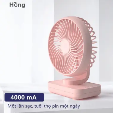 Quạt Tích Điện Mini D606 Để Bàn Gấp 90 Độ 4 Tốc Độ Gió Pin 4000mAh Giá Rẻ 15 Quạt Tích Điện Mini D606 Để Bàn Gấp 90 Độ 4 Tốc Độ Gió Pin 4000mAh Giá Rẻ 15