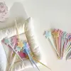 Que sao cắm trang trí, decor gói hàng, xiên trái cây, nhiều màu diy 2