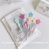 Que sao cắm trang trí, decor gói hàng, xiên trái cây, nhiều màu diy 3