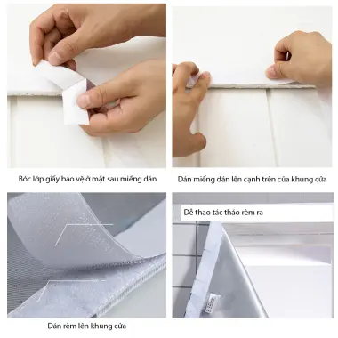 Rèm Cửa Dán Tường Chống Nắng Minh Tâm - Không Cần Khoan, Dán Trực Tiếp, Giá Tốt 55K 6