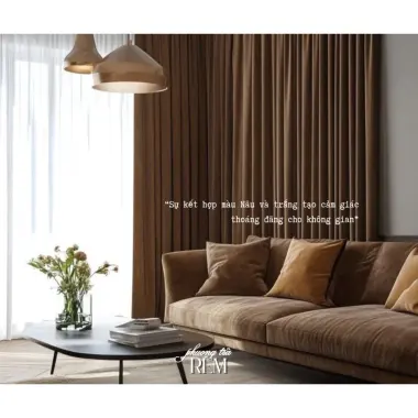 Rèm cửa sổ màu nâu đất chống nắng 99% cao cấp, decor phòng ngủ đẹp, giá rẻ 247500đ 6 Rèm cửa sổ màu nâu đất chống nắng 99% cao cấp, decor phòng ngủ đẹp, giá rẻ 247500đ 6