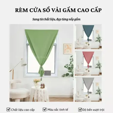 Rèm Gấm Dán Cửa Chống Nắng Shihome Tối Màu - Giảm 20% còn 54110đ 2 Rèm Gấm Dán Cửa Chống Nắng Shihome Tối Màu - Giảm 20% còn 54110đ 2