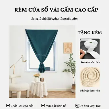Rèm Gấm Dán Cửa Chống Nắng Shihome Tối Màu - Giảm 20% còn 54110đ 3 Rèm Gấm Dán Cửa Chống Nắng Shihome Tối Màu - Giảm 20% còn 54110đ 3