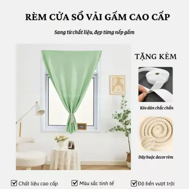 Rèm Gấm Dán Cửa Chống Nắng Shihome Tối Màu - Giảm 20% còn 54110đ 4 Rèm Gấm Dán Cửa Chống Nắng Shihome Tối Màu - Giảm 20% còn 54110đ 4
