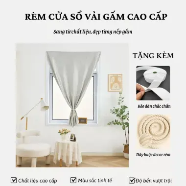 Rèm Gấm Dán Cửa Chống Nắng Shihome Tối Màu - Giảm 20% còn 54110đ 5 Rèm Gấm Dán Cửa Chống Nắng Shihome Tối Màu - Giảm 20% còn 54110đ 5