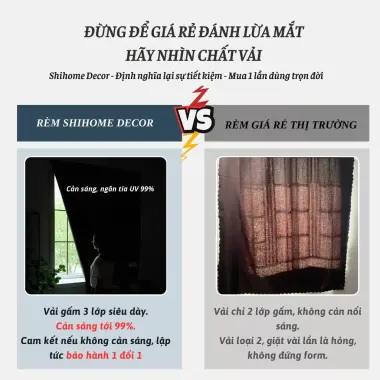 Rèm Gấm Dán Cửa Chống Nắng Shihome Tối Màu - Giảm 20% còn 54110đ 9 Rèm Gấm Dán Cửa Chống Nắng Shihome Tối Màu - Giảm 20% còn 54110đ 9