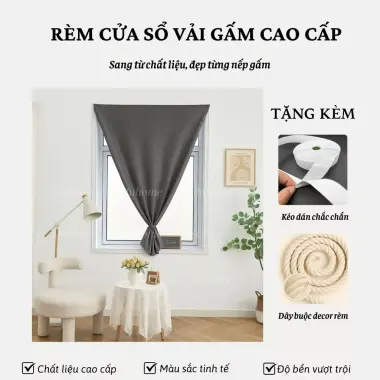 Rèm Gấm Dán Cửa Chống Nắng Shihome Tối Màu - Giảm 20% còn 54110đ 11 Rèm Gấm Dán Cửa Chống Nắng Shihome Tối Màu - Giảm 20% còn 54110đ 11