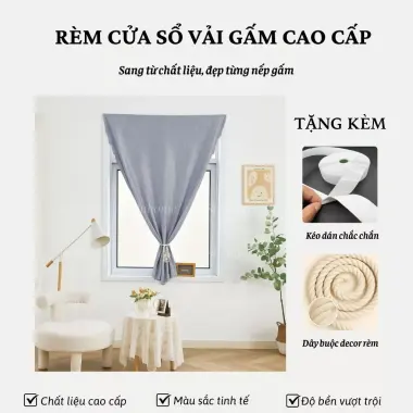 Rèm Gấm Dán Cửa Chống Nắng Shihome Tối Màu - Giảm 20% còn 54110đ 13 Rèm Gấm Dán Cửa Chống Nắng Shihome Tối Màu - Giảm 20% còn 54110đ 13