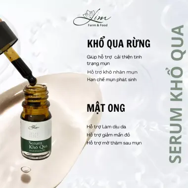 SERUM KHỔ QUA LIM Trị Mụn Hiệu Quả 5ml Tặng Kèm Cây Nặn Mụn & Mặt Nạ Ngủ Giảm Giá 79k 5