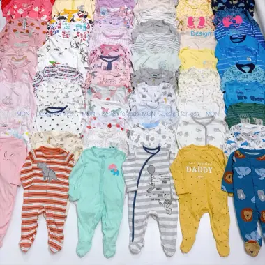 Sleepsuit (mặc nằm điều hòa), bodysuit bộ body ngủ dài tay liền thân xuất dư cho bé (ship HỎA TỐC Hà Nội) 6