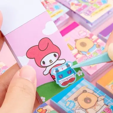 Sổ Sticker Mini 50 Trang Labubu, Capybara, Melody - Nhãn Dán Tô Màu Giá Xả 79k (Giảm 18%) 8