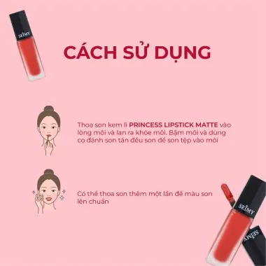 Son kem lì Seimy - Princess Lipstick Matte 5g 5 Son kem lì Seimy - Princess Lipstick Matte 5g 5
