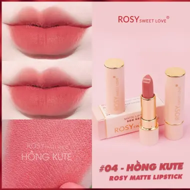 Son Lì Rosy Sweet Love Màu Hồng Kute Giá Chỉ 130k - Thỏi Son Chính Hãng Giảm 20% 3 Son Lì Rosy Sweet Love Màu Hồng Kute Giá Chỉ 130k - Thỏi Son Chính Hãng Giảm 20% 3